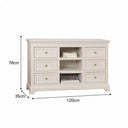 Large Taupe-Grey Wooden Sideboard Cabinet - Daventry Taupe-Grey Range