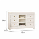 Large Ivory Wooden Sideboard Cabinet - Daventry Ivory Range