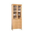Pale Wood Curved Display Cabinet - Austin Wood Range