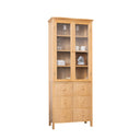 Pale Wood Curved Display Cabinet - Austin Wood Range