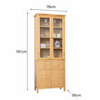 Pale Wood Curved Display Cabinet - Austin Wood Range
