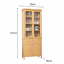 Pale Wood Curved Display Cabinet - Austin Wood Range