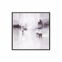 Black & White Serenity Abstract Framed Wall Art - 50cm x 50cm
