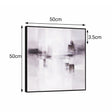 Black & White Serenity Abstract Framed Wall Art - 50cm x 50cm