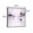 Black & White Serenity Abstract Framed Wall Art - 50cm x 50cm