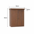 Dark Wood Reeded Wall Mounted Cabinet