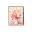 Large Orange Floral Autumn Framed Wall Print - 50cm x 40cm