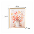 Large Orange Floral Autumn Framed Wall Print - 50cm x 40cm