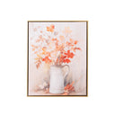 Large Red Floral Autumn Framed Wall Print - 50cm x 40cm