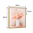 Large Red Floral Autumn Framed Wall Print - 50cm x 40cm