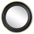 Round Black & Gold Wall Mirror 90cm x 90cm