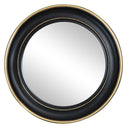 Round Black & Gold Wall Mirror 90cm x 90cm