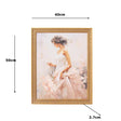 Large Vintage Ballerina Gold Framed Wall Print - 40cm x 50cm