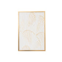 Extra Large Gold Ginkgo Textured Wall Art - 55cm x 80cm
