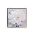 White & Blue Peony Flower Gold Framed Wall Art - 40cm x 40cm