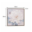 White & Blue Peony Flower Gold Framed Wall Art - 40cm x 40cm