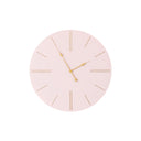 Large Pink Wooden Grain & Gold Detailed Wall Clock - 70cm x 70cm