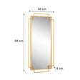 Gold Foiled Wall Mirror - 94cm x 48cm