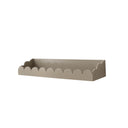Large Taupe Scalloped Wall Storage Shelf - 61cm