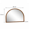 Dark Wood Framed Arched Wall & Leaner Mirror - 60cm x 140cm