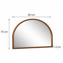 Dark Wood Framed Arched Wall & Leaner Mirror - 60cm x 140cm