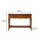 3 Drawer Dark Wood Console Table with Shelf - Ashwell Range