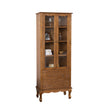 Tall Freestanding Dark Wood Display Cabinet - Ashwell Range