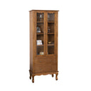 Tall Freestanding Dark Wood Display Cabinet - Ashwell Range
