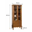 Tall Freestanding Dark Wood Display Cabinet - Ashwell Range