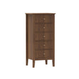 Tall 5 Drawer Bedside Table - Hales Dark Wood Range