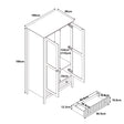 Double Wardrobe - Hales Dark Wood Range