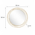 Large Round Champagne Swirl Mirror - 92cm x 92cm