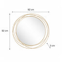 Large Round Champagne Swirl Mirror - 92cm x 92cm