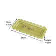 Small Green Enamel Embossed Scalloped Tray