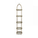 Antique Gold & Blue Moroccan Style Five Tier Freestanding Shelf - 166cm