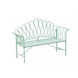 Antique Arched Sage Green Garden Bench