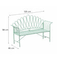 Antique Arched Sage Green Garden Bench