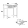 2 Drawer Console / Dressing Table - Hales Dark Wood Range