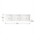 3 Drawer Reeded Wall Mounted Floating Console & Dressing Table - Willow White Range