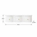3 Drawer Reeded Wall Mounted Floating Console & Dressing Table - Willow White Range