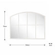 Distressed White Arched Window Wall Mirror - 100cm x 70cm