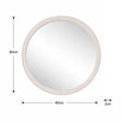 Round Distressed White Washed Wooden Bobbin Detailed Wall Mirror - 80cm x 80cm