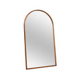 Large Walnut Wooden Framed Arched Leaner Mirror - 90cm x 158cm