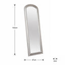 Full Length Foiled Silver Leaner & Wall Mirror - 47cm x 142cm