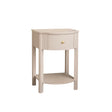 Reeded One Drawer Bedside Table - Willow Taupe Grey Range