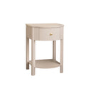 Reeded One Drawer Bedside Table - Willow Taupe Grey Range