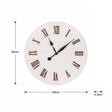 Antique Distressed White Square Clock with Grey Details - 50cm x 50cm