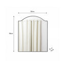 Matte Black Metal Framed Wall Mirror - 50cm x 65cm