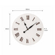 Large Metal White & Black Detailed Wall Clock - 60cm x 60cm