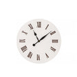 Large Metal White & Black Detailed Wall Clock - 60cm x 60cm